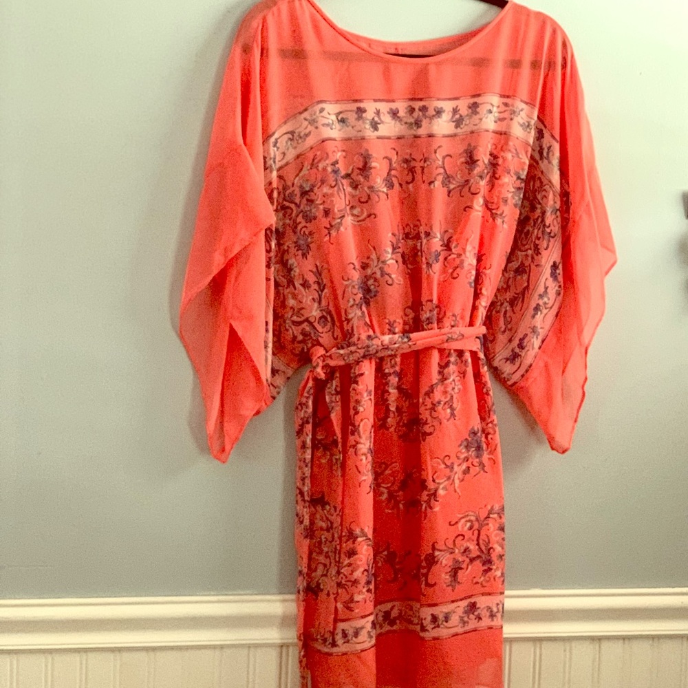 Dark peach printed BCBG MaxAzria Size S. (6)